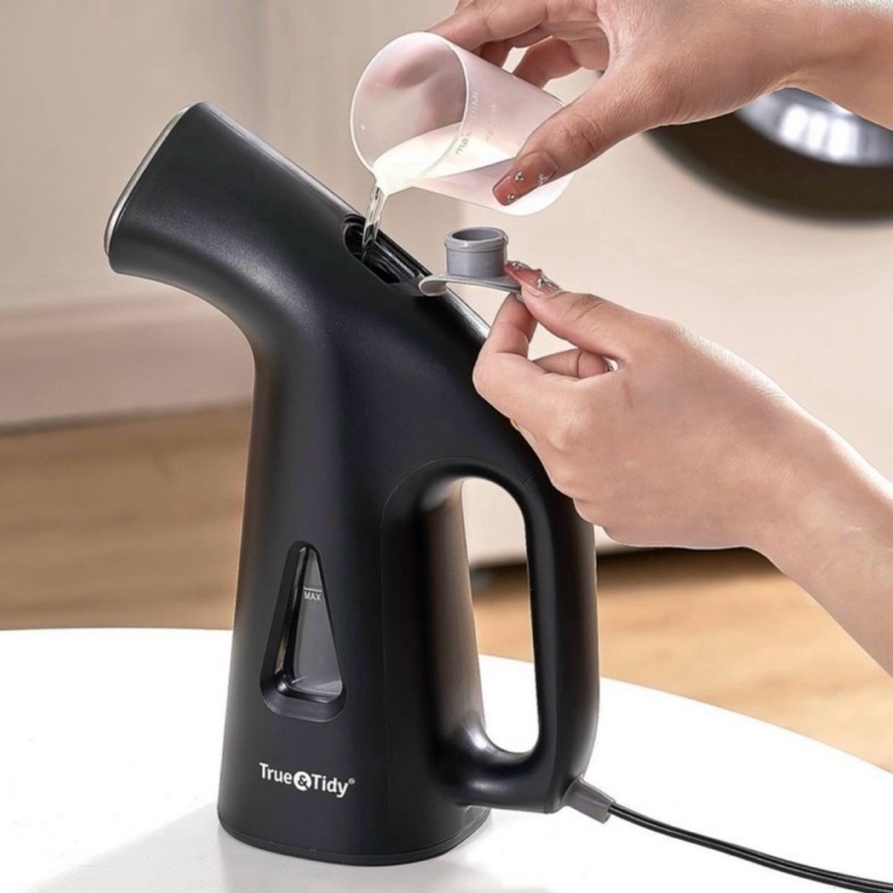 True & Tidy TS-38 Black Portable Handheld Garment Fabric Steamer
